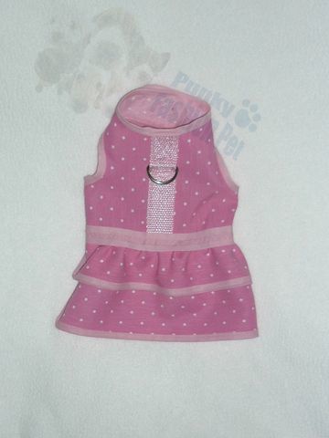 MODELO VESTIDITO CON ARNES ROSA, TAMBIEN EN AZUL TALLAS CH $170 M $180 G $ 190 XG $ 200 XXG $ 220